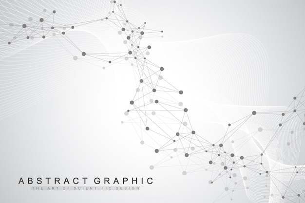 technology abstract background with connected line and dots. big data visualization. perspective backdrop visualization. analytical networks. vector illustration.