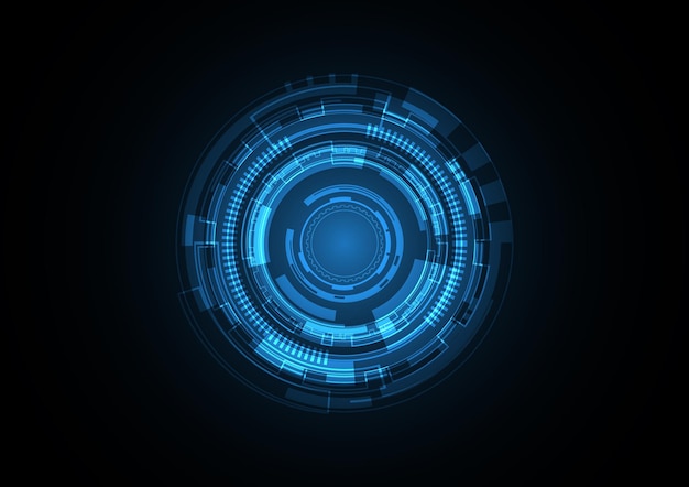 Technology abstract future circle background vector illustration