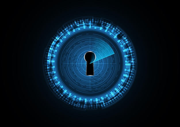 Technology abstract future keyhole radar security circle background vector illustration