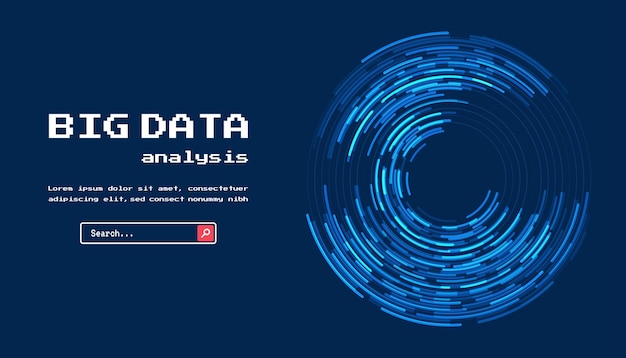 technology background big data visualization concept abstract technology circuit board circle
