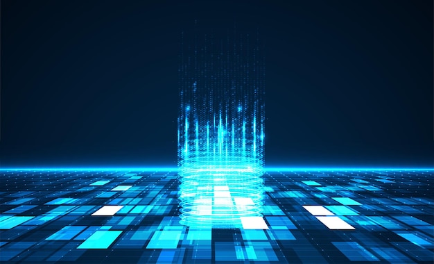 technology background big data visualization concept information artificial neural network