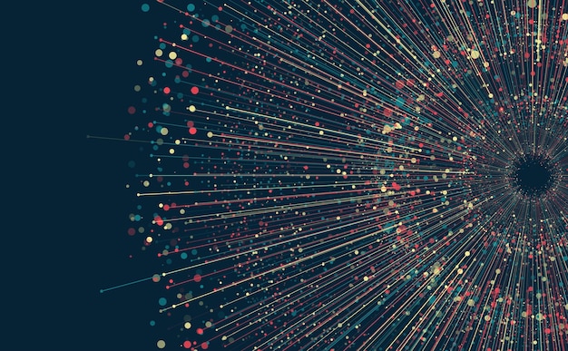 technology background big data visualization concept information artificial neural network