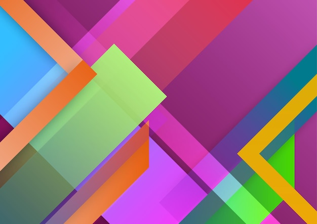 Technology background design with colorful geometric shapes Abstract geometric vector background