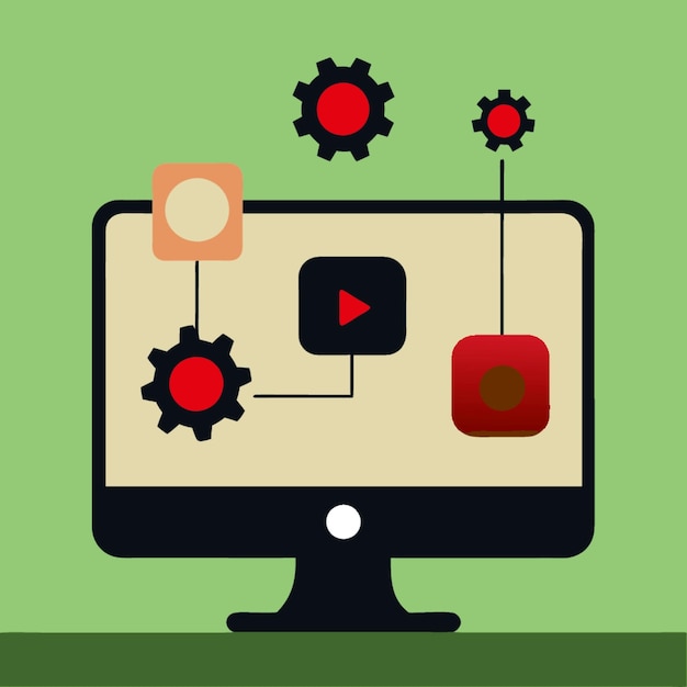 Technology Concept Vector Illustration Featuring AppDevelopment Design Elements Flat Style