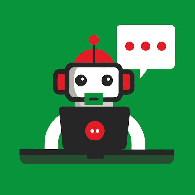 Technology Concept Vector Illustration Featuring Chatbots Design Flat Style Elements