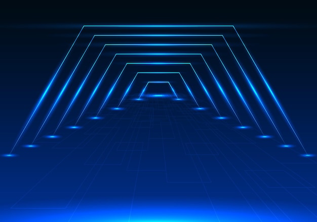 Technology corridor represents the network of the Internet system