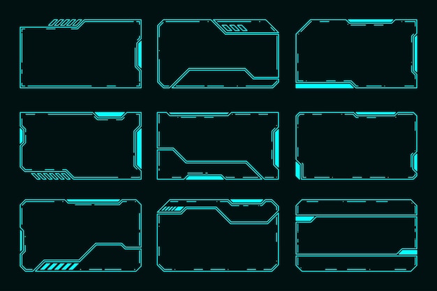 technology futuristic interface frame hud technology cyberpunk design element