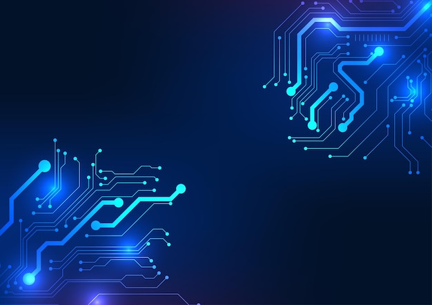 technology hexagonal circuit board data connection
