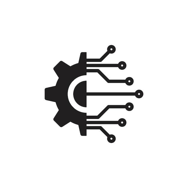 Technology icon Line Art Logo set