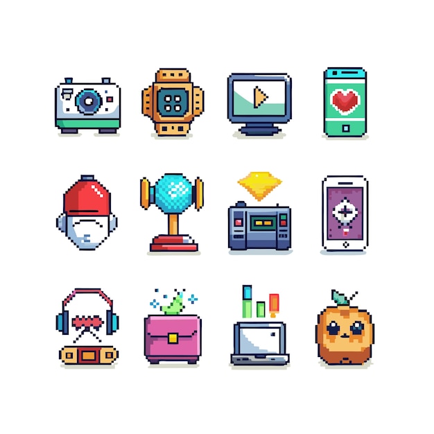 technology icon set vector illustration for documents websites and mobile applications