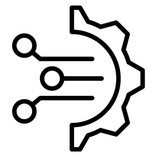 technology icon vector image can be used for robotics
