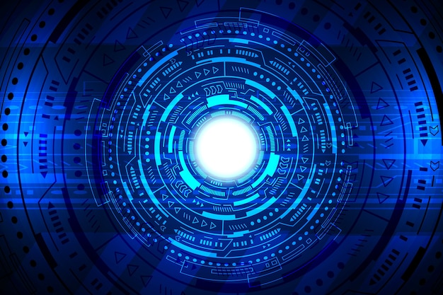 Technology interface hud abstract background vector design