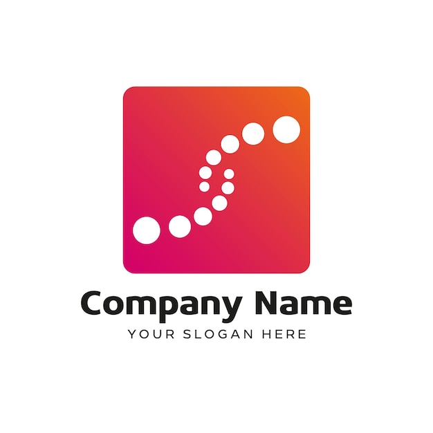Technology logo, computer and data related business, hi-tech and innovative link network