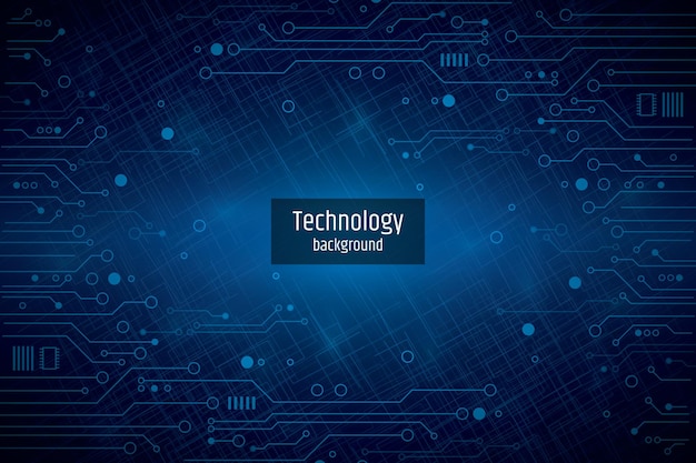 Technology mother board blue Background