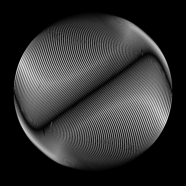 Technology sphere Logo . 3d design element . Abstract Geometric shape . Vector