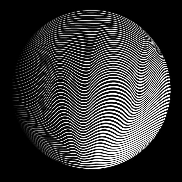 technology sphere logo . 3d design element . abstract geometric shape . vector