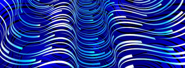 Technology vector abstract background with lines big data flow 3D abstraction of nanotechnology and science electronics and digital style wire net dimensional perspective