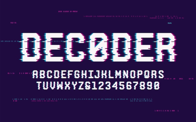 Teknik sans-serif versaler och siffror