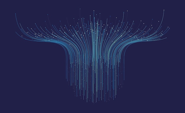 Teknisk bakgrund. Big data-visualiseringskoncept. Artificiellt neuralt nätverk för information