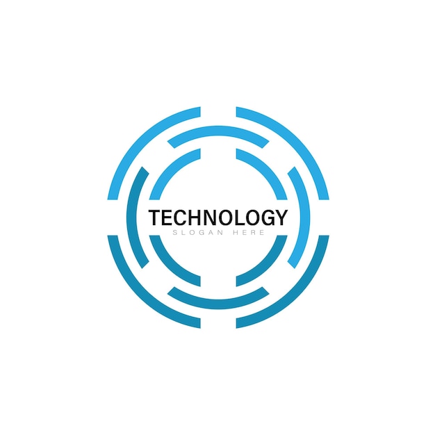 Teknologi logo skabelon vektor illustration