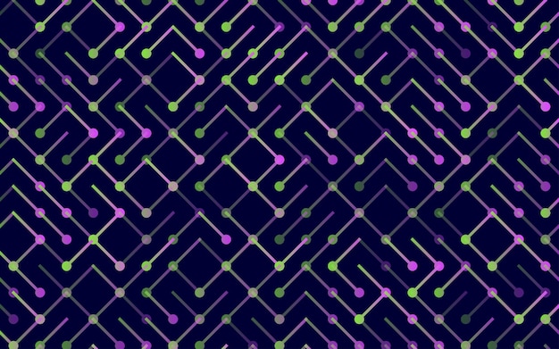 Teknologi Vektor sømløst mønster Banner Geometrisk stribet ornament Sort/hvid lineær baggrund illustration