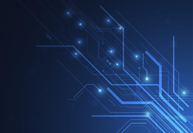 Teknoloji devre kartı dokusu, elektronik anakart illüstrasyonu, iletişim ve mühendislik konsepti ile soyut arka plan. Vektör illüstrasyonu