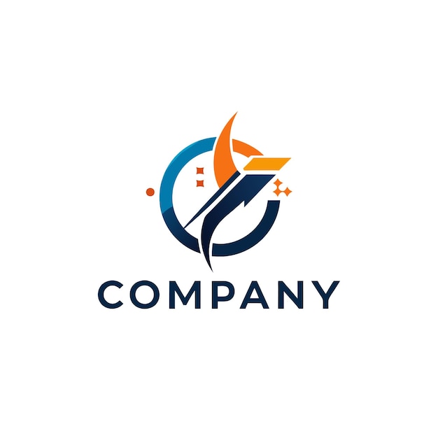Teknoloji Girişim Şirketi için Yaratıcı Logo Design vektör çizimi