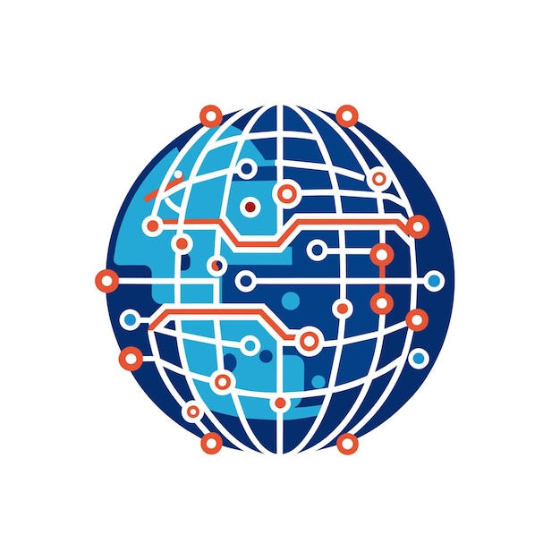 Teknoloji Şirketi için Logo Design vektör illüstrasyonu