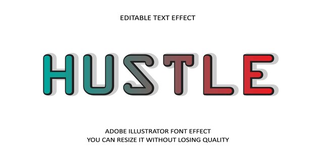 Tekstfonteffekt for hustle