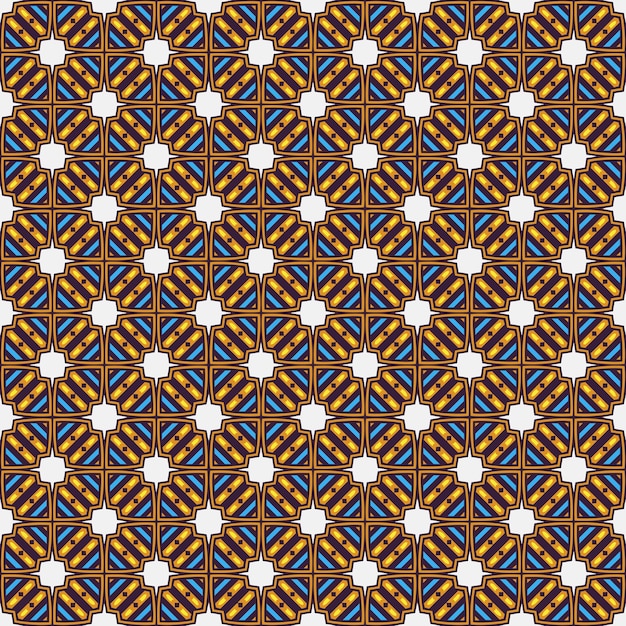 Tekstur med flerfarvet, sømløst mønster og skabelon Flerfarvet, farverig, ornamental grafisk design Farvede mosaikornamenter Vektorillustration