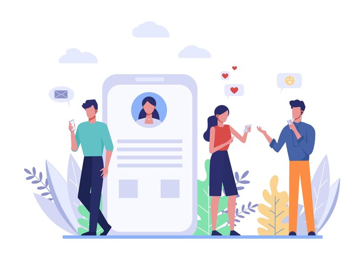 Vektör telephone call and messaging, communication flat illustration