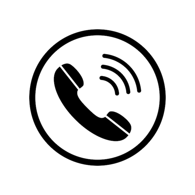 telephone icon vector simple design