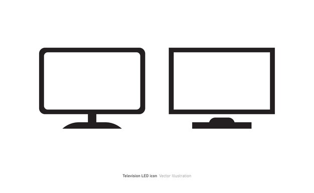 television LED icon flat design vector illustration