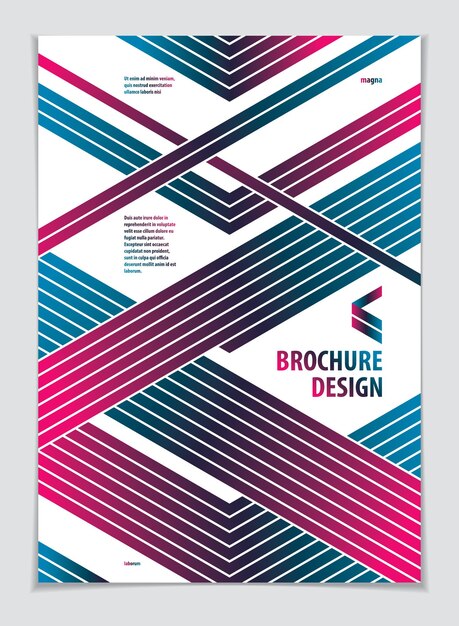 template for cover, placard, poster, flyer and banner design. cool geometric vector line background for your design. minimalistic brochure design. a4 print format.