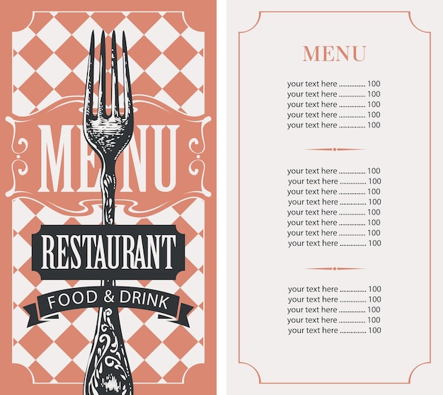 template menu for restaurant with price list