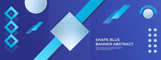 template ppt blue shape background with gradient and style pattern