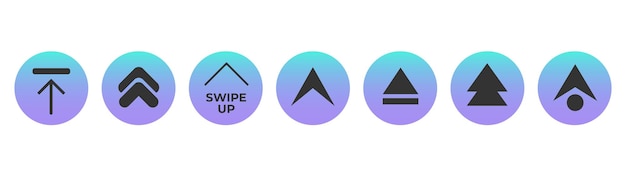 Template swipe up buttons colorful gradient. Web buttons, elements