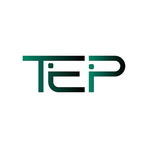 TEP logo abstract typography simple modern minimal vector design