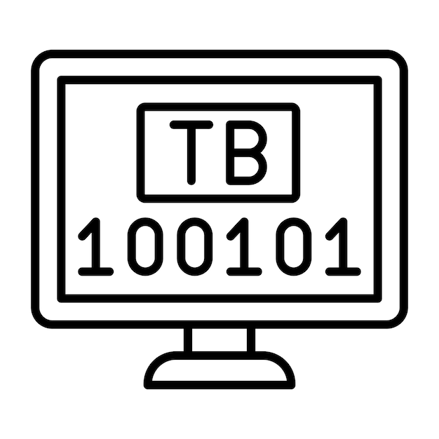Terabyte Line Illustration