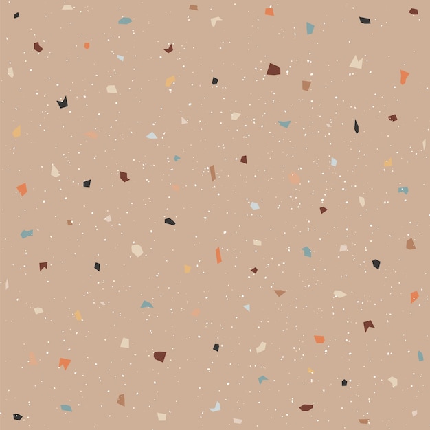 Terrazzo floor vector pattern, marble texture modern surface. Abstract color background