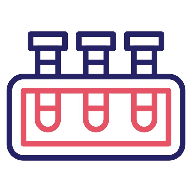 Test Tubes vector icon illustration of Chemistry iconset