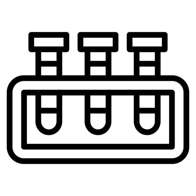 Test Tubes vector icon illustration of Chemistry iconset