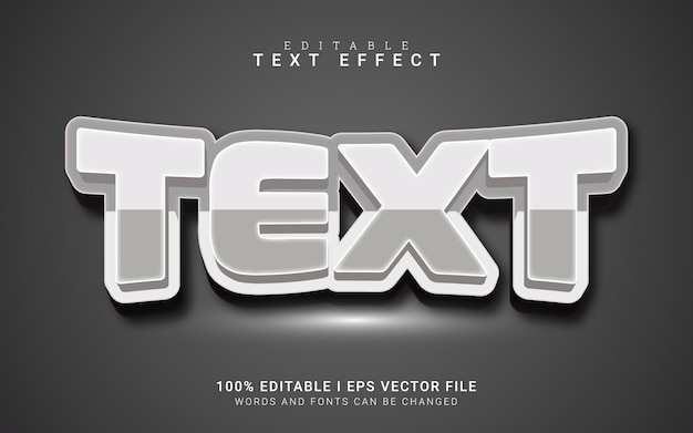 Text 3D Text Effect Fully Editable Illustrator to Vector