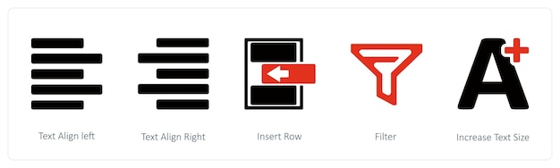 Text Align left Text Align Right