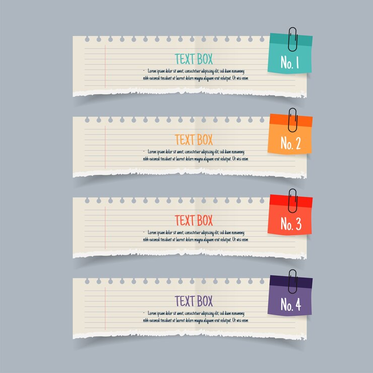 Vektör text box design with note papers