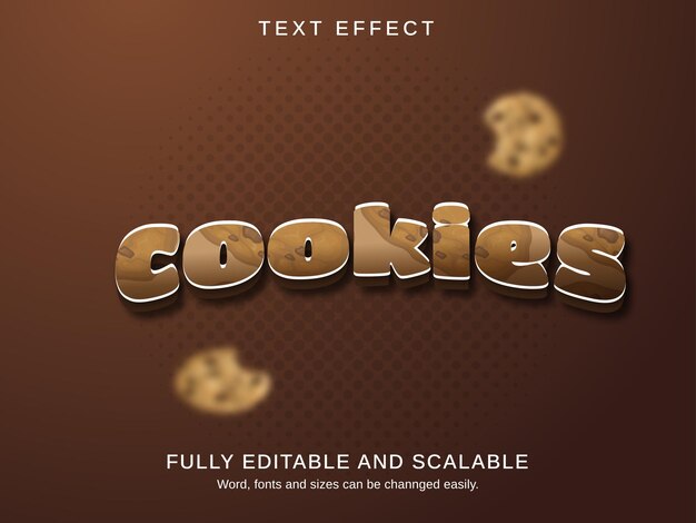 Text Effect 3D for Cookies Product