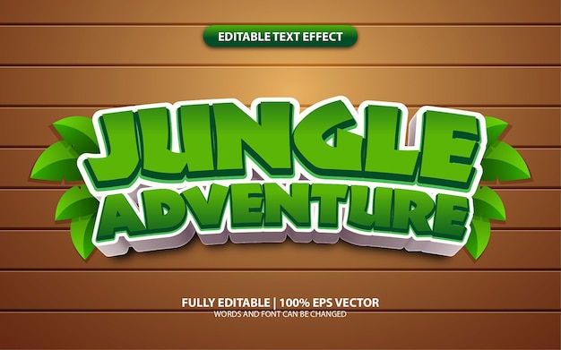 Text Effect 3D Jungle Adventure