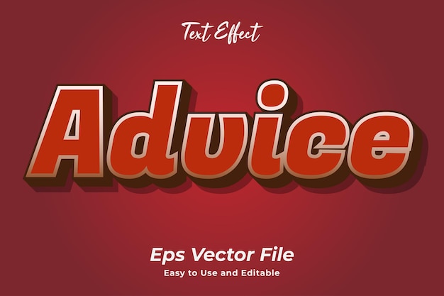 text effect advice easy to use and editable premium vector