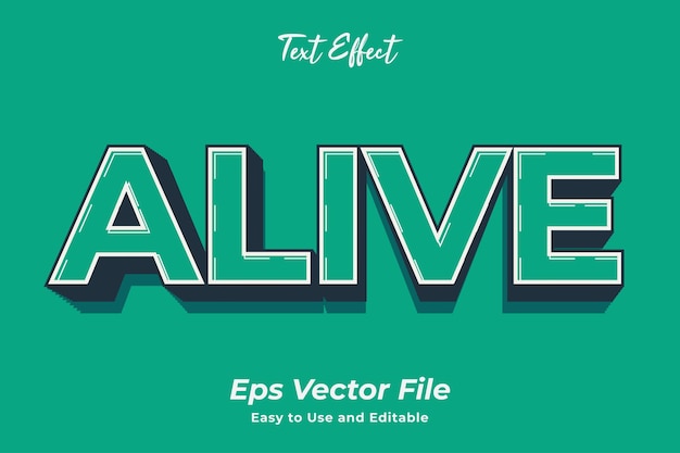 Text Effect Alive Editable
