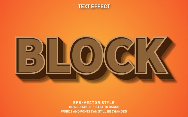text effect block